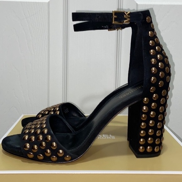 Michael Kors Leela Studded Suede Sandal - Picture 5 of 16